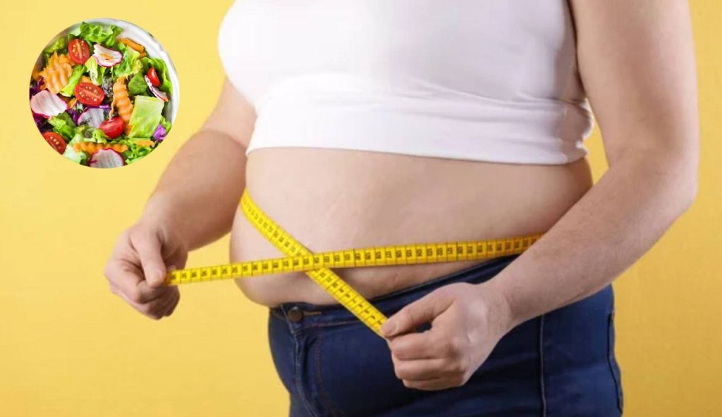 Obesità e insalata (Depositphotos foto)
